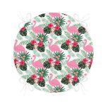 - RealHomes Yuvarlak Fermuarlı Minder - Realhomes Realhomes Flamingo Devetabanı Çizimli Özel Tasarım Dijital Baskılı Modern Yuvarlak Fermuarlı Sandalye Minderi Realhomes