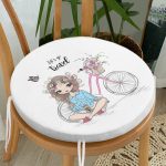 - RealHomes Yuvarlak Fermuarlı Minder - Realhomes Lets Go Travel Çizimli Dijital Baskılı Modern Yuvarlak Fermuarlı Sandalye Minderi Realhomes