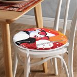 - RealHomes Yuvarlak Fermuarlı Minder - Realhomes Fashion Woman Özel Tasarım Dijital Baskılı Modern Yuvarlak Fermuarlı Sandalye Minderi Realhomes