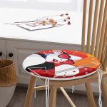 - RealHomes Yuvarlak Fermuarlı Minder - Realhomes Fashion Woman Özel Tasarım Dijital Baskılı Modern Yuvarlak Fermuarlı Sandalye Minderi Realhomes