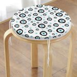 - RealHomes Yuvarlak Fermuarlı Minder - Realhomes  Nazar Boncuğu Motifli Özel Tasarımlı Dijital Baskılı Modern Yuvarlak Fermuarlı Sandalye Minderi Realhomes