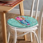 - RealHomes Yuvarlak Fermuarlı Minder - Realhomes  Ağaçta Sevimli Baykuşlar Modern Tasarım Dijital Baskılı Yuvarlak Fermuarlı Sandalye Minderi Realhomes