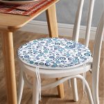 - RealHomes Yuvarlak Fermuarlı Minder - Realhomes Realhomes Nazar Boncuğu Motifli Dijital Baskılı Modern Yuvarlak Fermuarlı Sandalye Minderi Realhomes