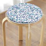 - RealHomes Yuvarlak Fermuarlı Minder - Realhomes Realhomes Nazar Boncuğu Motifli Dijital Baskılı Modern Yuvarlak Fermuarlı Sandalye Minderi Realhomes