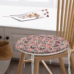 - RealHomes Yuvarlak Fermuarlı Minder - Realhomes  Etnik Motifli Dijital Baskılı Modern Yuvarlak Fermuarlı Sandalye Minderi Realhomes