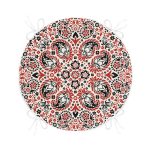 - RealHomes Yuvarlak Fermuarlı Minder - Realhomes  Etnik Motifli Dijital Baskılı Modern Yuvarlak Fermuarlı Sandalye Minderi Realhomes