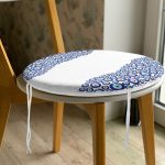 - RealHomes Yuvarlak Fermuarlı Minder - Realhomes  Realhomes Nazar Boncuğu Motifli Dijital Baskılı Modern Yuvarlak Fermuarlı Sandalye Minderi Realhomes