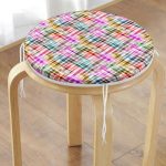 Spring Özel Tasarım Dijital Baskılı Modern Yuvarlak Fermuarlı Sandalye Minderi Realhomes