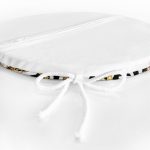 - RealHomes Yuvarlak Fermuarlı Minder - Realhomes  Zebra Zeminde Zincir Desen Özel Tasarım Dijital Baskılı Modern Yuvarlak Fermuarlı Sandalye Minderi Realhomes