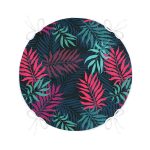 Renkli yapraklar Dijital Baskılı Modern Yuvarlak Fermuarlı Sandalye Minderi Realhomes