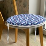 - RealHomes Yuvarlak Fermuarlı Minder - Realhomes Nazar Boncuğu Motifli Dijital Baskılı Modern Yuvarlak Fermuarlı Sandalye Minderi Realhomes