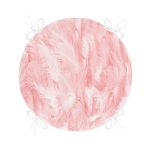 - RealHomes Yuvarlak Fermuarlı Minder - Realhomes Pudra Zeminli Dijital Baskılı Modern Yuvarlak Fermuarlı Sandalye Minderi Realhomes