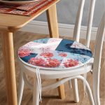 - RealHomes Yuvarlak Fermuarlı Minder - Realhomes Fashion Özel Tasarım Dijital Baskılı Modern Yuvarlak Fermuarlı Sandalye Minderi Realhomes