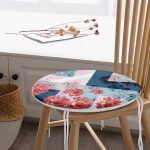 - RealHomes Yuvarlak Fermuarlı Minder - Realhomes Fashion Özel Tasarım Dijital Baskılı Modern Yuvarlak Fermuarlı Sandalye Minderi Realhomes