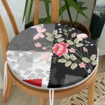 - RealHomes Yuvarlak Fermuarlı Minder - Realhomes Fashion Özel Tasarım Dijital Baskılı Modern Yuvarlak Fermuarlı Sandalye Minderi Realhomes