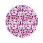 - RealHomes Yuvarlak Fermuarlı Minder - Realhomes  Leylek Ve Çiçek Desenli Dijital Baskılı Özel Tasarım Modern Yuvarlak Fermuarlı Sandalye Minderi Realhomes