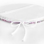 - RealHomes Yuvarlak Fermuarlı Minder - Realhomes  Leylek Ve Çiçek Desenli Dijital Baskılı Özel Tasarım Modern Yuvarlak Fermuarlı Sandalye Minderi Realhomes