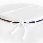 - RealHomes Yuvarlak Fermuarlı Minder - Realhomes  Kırmızı Lacivert Soyut Tarzda Özel Tasarım Dijital Baskılı Modern Yuvarlak Fermuarlı Sandalye Minderi Realhomes