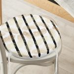 - RealHomes Yuvarlak Fermuarlı Minder - Realhomes  Modern Sanat Tasarımlı Dijital Baskılı Yuvarlak Fermuarlı Sandalye Minderi Realhomes