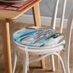 Kuş Tüyü Tasarımlı Modern Yuvarlak Fermuarlı Sandalye Minderi Realhomes