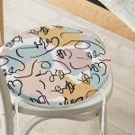 - RealHomes Yuvarlak Fermuarlı Minder - Realhomes Realhomes Bohemian Rustic Özel Tasarım Dijital Baskılı Yuvarlak Fermuarlı Sandalye Minderi Realhomes