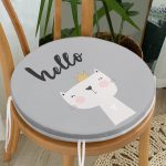 - RealHomes Yuvarlak Fermuarlı Minder - Realhomes  Realhomes Hello Kedicik Özel Tasarımlı Modern Yuvarlak Fermuarlı Sandalye Minderi Realhomes