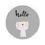 - RealHomes Yuvarlak Fermuarlı Minder - Realhomes  Realhomes Hello Kedicik Özel Tasarımlı Modern Yuvarlak Fermuarlı Sandalye Minderi Realhomes