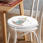 - RealHomes Yuvarlak Fermuarlı Minder - Realhomes  Realhomes Beyaz Zeminde Unicorn Motifli Modern Yuvarlak Fermuarlı Sandalye Minderi Realhomes