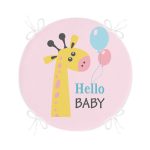 - RealHomes Yuvarlak Fermuarlı Minder - Realhomes  Pembe Zeminde Sevimli Zürafa Desenli Özel Tasarımlı Dijital Baskılı Çocuk Odası Yuvarlak Fermuarlı Sandalye Minderi Realhomes