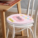 - RealHomes Yuvarlak Fermuarlı Minder - Realhomes Pembe Zemin Baby Shower Temalı Özel Tasarımlı Dijital Baskılı Çocuk Odası Yuvarlak Fermuarlı Sandalye Minderi Realhomes