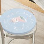 - RealHomes Yuvarlak Fermuarlı Minder - Realhomes  Mavi Zeminli Sevimli Baykuş Motifli Özel Tasarımlı Dijital Baskılı Çocuk Odası Yuvarlak Fermuarlı Sandalye Minderi Realhomes