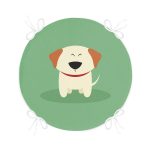 Realhomes Köpek Desenli Dijital Baskılı Modern Yuvarlak Fermuarlı Sandalye Minderi Realhomes