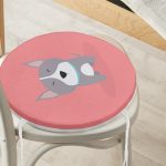 - RealHomes Yuvarlak Fermuarlı Minder - Realhomes  Realhomes Köpek Desenli Dijital Baskılı Modern Yuvarlak Fermuarlı Sandalye Minderi Realhomes