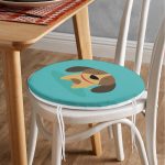 - RealHomes Yuvarlak Fermuarlı Minder - Realhomes Realhomes Köpek Desenli Dijital Baskılı Modern Yuvarlak Fermuarlı Sandalye Minderi Realhomes