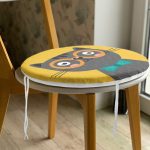 - RealHomes Yuvarlak Fermuarlı Minder - Realhomes Realhomes Renkli Kedi Dijital Baskılı Modern Yuvarlak Fermuarlı Sandalye Minderi Realhomes