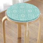 - RealHomes Yuvarlak Fermuarlı Minder - Realhomes Damask Figürlü Dijital Baskılı Yuvarlak Fermuarlı Sandalye Minderi Realhomes