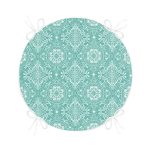 - RealHomes Yuvarlak Fermuarlı Minder - Realhomes Damask Figürlü Dijital Baskılı Yuvarlak Fermuarlı Sandalye Minderi Realhomes