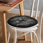 - RealHomes Yuvarlak Fermuarlı Minder - Realhomes Realhomes Cow Head Özel Tasarım Dijital Baskılı Yuvarlak Fermuarlı Sandalye Minderi Realhomes