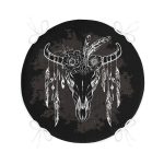 - RealHomes Yuvarlak Fermuarlı Minder - Realhomes Realhomes Cow Head Özel Tasarım Dijital Baskılı Yuvarlak Fermuarlı Sandalye Minderi Realhomes