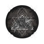 - RealHomes Yuvarlak Fermuarlı Minder - Realhomes  Siyah Zeminde Beyaz Modern Desenli Yuvarlak Fermuarlı Sandalye Minderi Realhomes