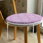 Damask Figürlü Özel Tasarım Dijital Baskılı Modern Yuvarlak Fermuarlı Sandalye Minderi Realhomes