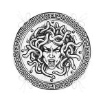 - RealHomes Yuvarlak Fermuarlı Minder - Realhomes Realhomes Eski Medusa Özel Tasarım Yuvarlak Fermuarlı Sandalye Minderi Realhomes