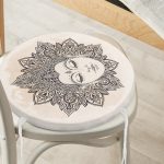 - RealHomes Yuvarlak Fermuarlı Minder - Realhomes  Kadın Figürlü Dijital Baskılı Özel Tasarım Modern Yuvarlak Fermuarlı Sandalye Minderi Realhomes