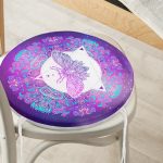 - RealHomes Yuvarlak Fermuarlı Minder - Realhomes  Soyut Tarzda Dijital Baskılı Özel Tasarım Modern Yuvarlak Fermuarlı Sandalye Minderi Realhomes