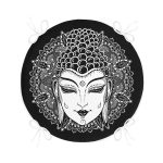 - RealHomes Yuvarlak Fermuarlı Minder - Realhomes Siyah Beyaz Otantik Woman Özel Tasarım Dijital Baskılı Yuvarlak Fermuarlı Sandalye Minderi Realhomes