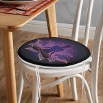 - RealHomes Yuvarlak Fermuarlı Minder - Realhomes Pembe Neon Motifli Uzak Doğu Yoga Desenli Yuvarlak Fermuarlı Sandalye Minderi Realhomes