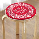 - RealHomes Yuvarlak Fermuarlı Minder - Realhomes Home Sweet Home Dijital Baskılı Yuvarlak Fermuarlı Sandalye Minderi Realhomes