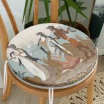 - RealHomes Yuvarlak Fermuarlı Minder - Realhomes Girit Uygarlığı With Minoan Motif Modern Yuvarlak Fermuarlı Sandalye Minderi Realhomes