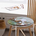 Realhomes Özel Tasarım Osmanlı Atlı Minyatür Yuvarlak Fermuarlı Sandalye Minderi Realhomes