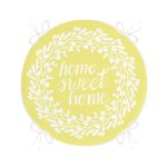 - RealHomes Yuvarlak Fermuarlı Minder - Realhomes  Home Sweet Home Dijital Baskılı Yuvarlak Fermuarlı Sandalye Minderi Realhomes